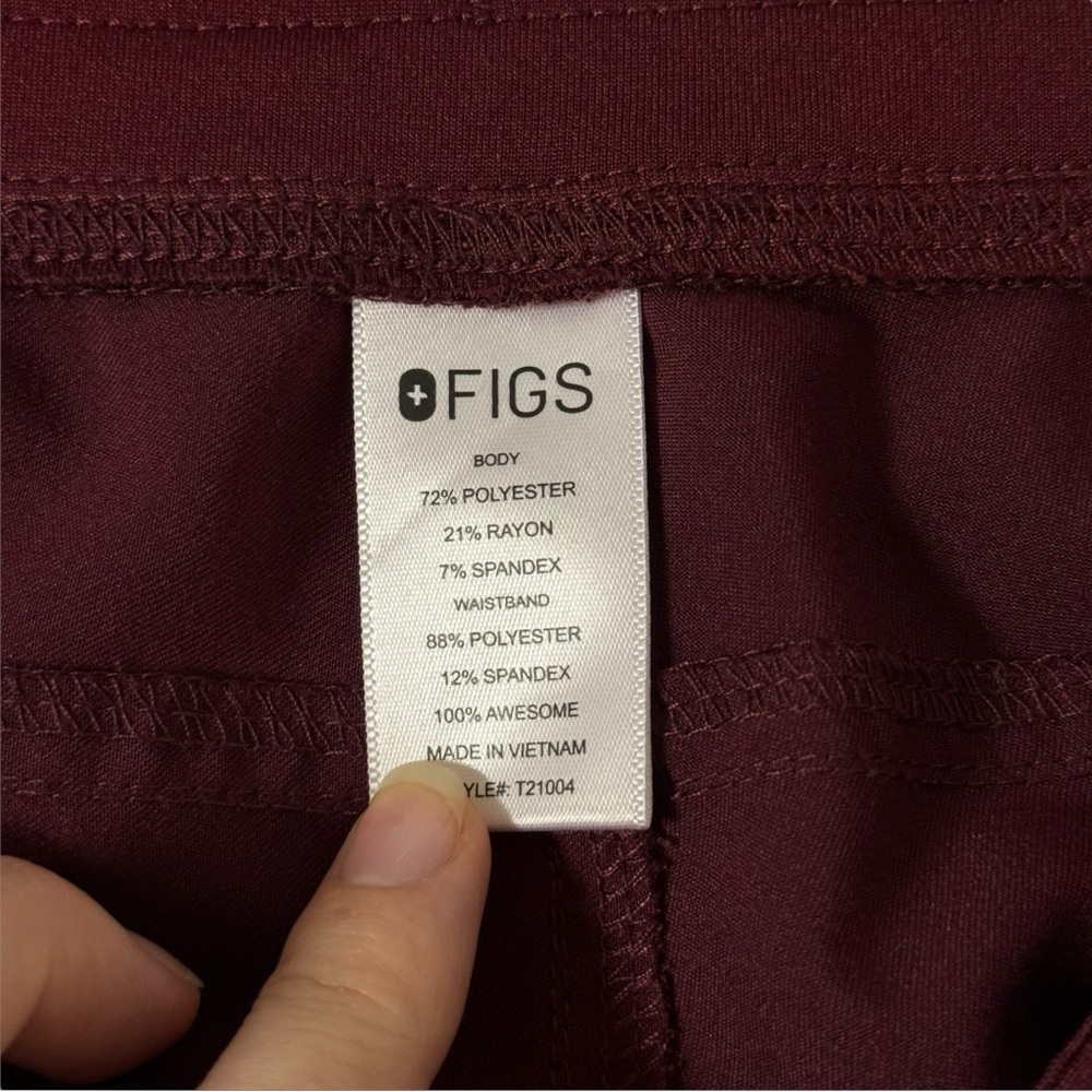 FIGS Technical Collection Kade Cargo Scrub Pants‎ Burgundy sz XL - Picture 9 of 10